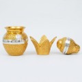 Gold Plated Kalash with Coconut and Mango Leaves with Gift Box image 4
