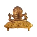 Brass Ganesha Idol on Leaf with Diya image 6