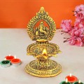 Brass Ganesha Idol with Diya image 2
