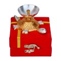 Tortoise Diya with Velvet Gift Box image 1