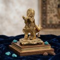 Brass Krishna Idol with Cow image 5