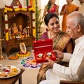 Om and Swastik Diya with Velvet Gift Box image 4