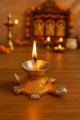 Tortoise Diya with Velvet Gift Box image 2