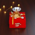 Tortoise Diya with Velvet Gift Box image 1
