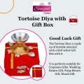 Tortoise Diya with Velvet Gift Box image 5
