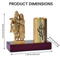 Metal Radha Krishna Pen Stand image 4