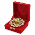 Crystal Flower Diya Set with Gift Box image 7