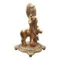 Brass Krishna Idol with Cow image 6