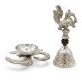 German Silver OM Diya and Bell Set with Gift Box image 6