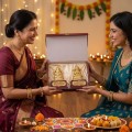 Golden Lakshmi Ganesha Idol Set with Wooden Base image 4