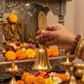 Gold Plated Pooja Bell with Velvet Gift Box image 3