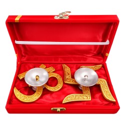 Om and Swastik Diya with Velvet Gift Box for Pooja Return Gift