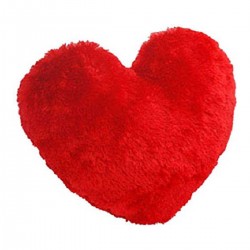 Red Heart Shape Plush Cushion