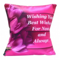 Diwali Best Wishes Gift Printed Cushion (Cushion Filler + Cover)