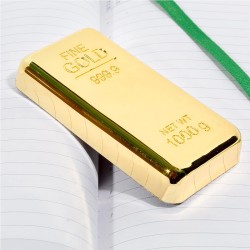 Metal Gold Bar Paper Weight for Office Table, Desk Decor Corporate Gift