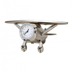 Metal Table Clock Of Airplane Theme