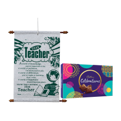 Gift for Teachers - Scroll Card - Chocolate Set