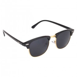 Clubmaster Sunglasses UV Protected for Men and Women (Black)