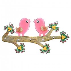 Decorative Wooden Hanging Birds Keyholder