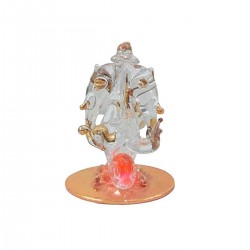Double Side Face Ganesh Ji Statue for Car Dashboard and Home Decor