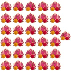 Decorative Lotus Haldi Kumkum Return Gifts for Pooja (Pack of 31)