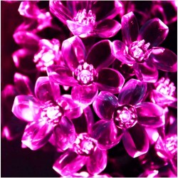 Purple 28 LED Blossom Flower Fairy String Lights for Indoor Outdoor Diwali Home Decorations