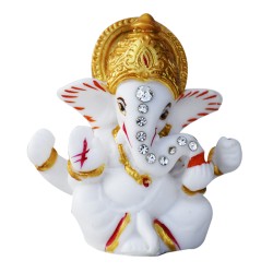 Handmade Marble Finish Lord Ganesha Showpiece for Home Decor