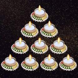 Decorative Tea Light Candle Holder for Diwali Decoration, Home Decor Candles