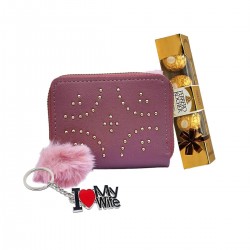A Hand Clutch With chocolate And Love Key Chain