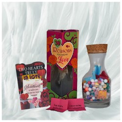 Best Love Gift for Girlfriend, Boyfriend - Message Bottle/Jar, Greeting Card - Valentine Gift