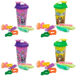 Water Sipper Bottle with Clay Art for Kids Birthday Party Return Gifts (Pack of 4)
