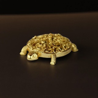 Metal Feng Shui Tortoise for Good Luck Home Decor Showpiece Vastu Gift
