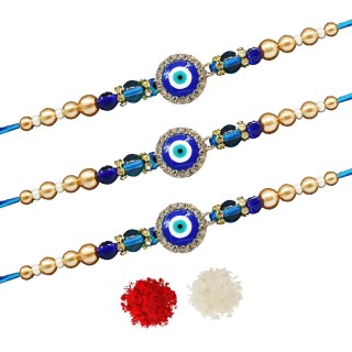 Set of 3 Evil Eye Rakhi for Brother