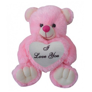 I Love You Teddy Bear (Pink) - 36 cm