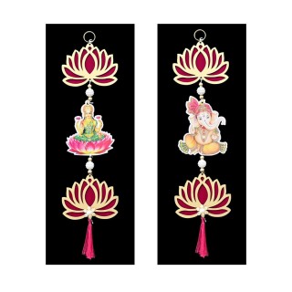 Lakshmi Ganesha Door Hangings for Entrance Door & Pooja Room (16 Inch)