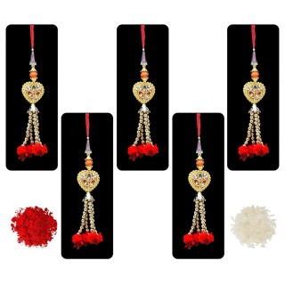 Handmade Lumba Rakhi for Bhabhi Set of 5