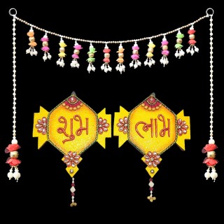 Diwali Decoration - Toran with Shubh Labh - Toran for Home-Pooja Room-Door-Shubh Labh Door Hanging