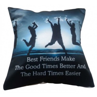 Gift For Friends Printed Cushion For Friendship day (Cushion Filler + Cover)