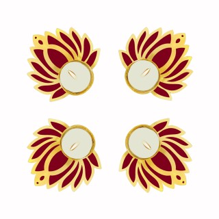 Diwali Decoration - Lotus Tealight Candle Holder for Home Decoration / Diwali Diya