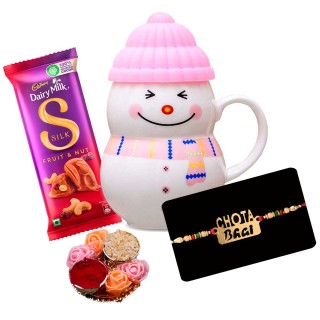 Rakhi for Chota Bhai with Coffee Mug, Chocolate and Roli Chawal Chopra