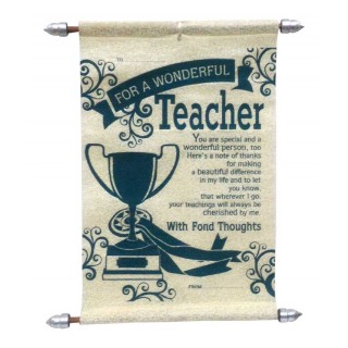 Scroll Greeting Card for Teacher