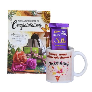 Greeting Card With Coffee Mug And Chocolates For Men And Women