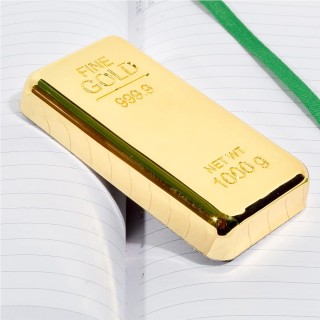 Metal Gold Bar Paper Weight for Office Table, Desk Decor Corporate Gift