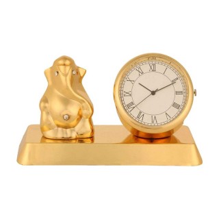 Decorative Lord Ganesha Idol With Table Clock