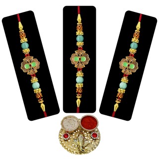 Traditonal Rakhi for Brother (Pack of 3)