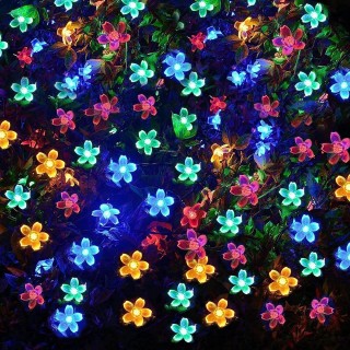 Multicolored 28 LED Blossom Flower Fairy String Lights for Indoor Outdoor Diwali and Home Decorations