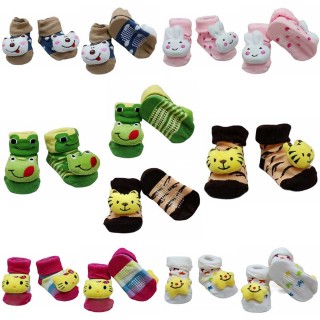 Character Cartoon Unisex Anti Slip Socks For 0 To 6 Months Baby