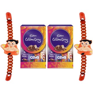 Chota Bheem Light Rakhi with Chocolate (Pack of 2)