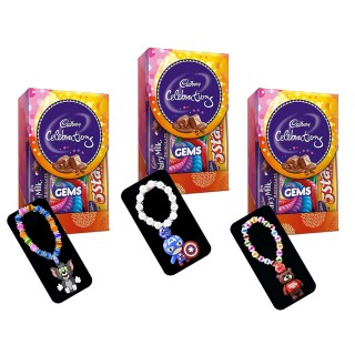 Chocolate Gift with Cartoon Wrist Band / Bracelet - Birthday Return Gifts for Kids