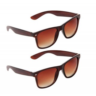 Unisex Wayfarer Sunglasses (Brown)